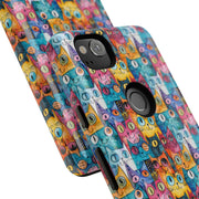 Colorful Cat Google Pixel Phone Case - Tough Cases for Pet Lovers