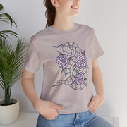 Floral Snake Unisex Jersey Tee - Stylish Graphic T-Shirt for Nature Lovers