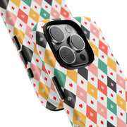 Colorful Playing Card Pattern Tough Case for iPhone