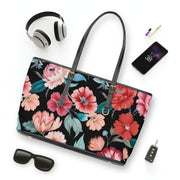 Floral PU Leather Shoulder Bag - Stylish and Functional Tote for Everyday Use