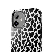 Stylish Cow Print Tough Phone Case - Durable Protection for Animal Lovers