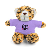 Cute Stuffed Animal with 'Love You' Tee - Perfect Gift for Kids and Beloved Ones