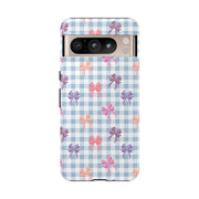 Bow-Patterned Google Pixel Phone Case - Stylish Protection for Your Device