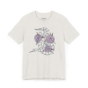 Botanical Snake Unisex Jersey Tee - Stylish Floral Design for Nature Lovers
