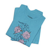 Floral Snake Unisex Jersey Tee - Vibrant Graphic T-Shirt