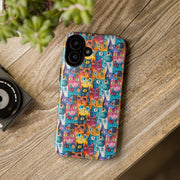 Playful Cat iPhone Case - Tough & Colorful Design