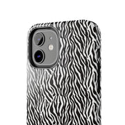 Zebra Print Tough Phone Case - Durable Protection for Style and Function