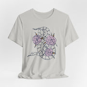 Floral Snake Unisex Jersey Tee - Stylish Graphic T-Shirt for Nature Lovers