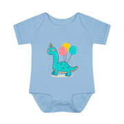 Cute Dinosaur Birthday Bodysuit for Infants - Fun Baby Clothes with Balloons