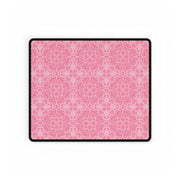 Elegant Pink Floral Desk Mat for Home Office
