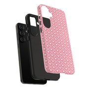 Cute Patterned Samsung Galaxy Phone Case - Tough Cases with Pink Hearts