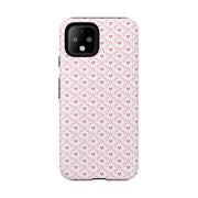 Pink Heart Pattern Google Pixel Tough Case - Stylish and Durable Phone Cover